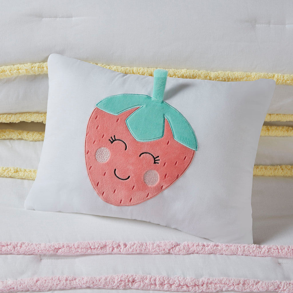 Kids Haisley Strawberry Love Comforter/Duvet Cover Set, Twin, Comforter