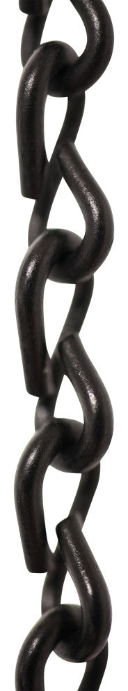 Steel Double Jack Basket Chain, 3', Black, U13