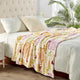 Floral Printed Flannel Throw, Begonia