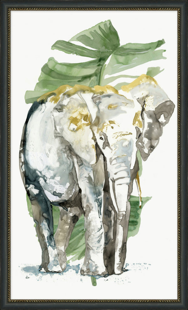 Elephant And Palms, Giclee Reproduction Artwork