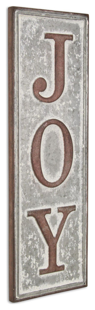 Farmhouse Style "Joy", Vertical Wall Sign