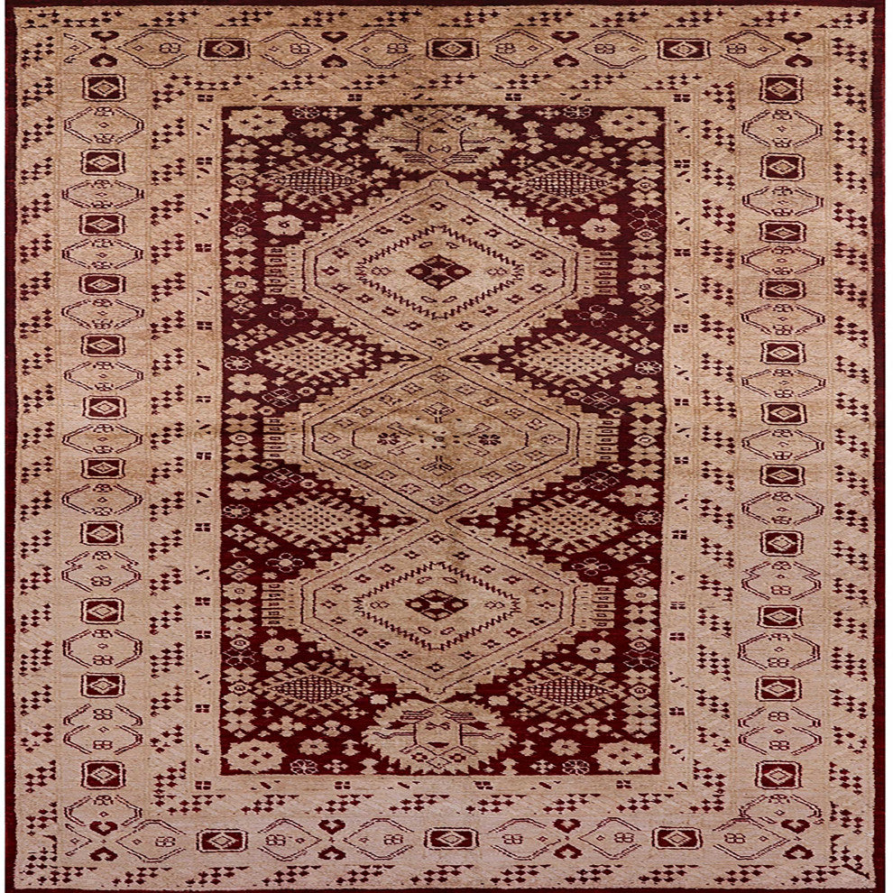 Ahgly Company Indoor Square Mid-Century Modern Area Rugs, 5' Square