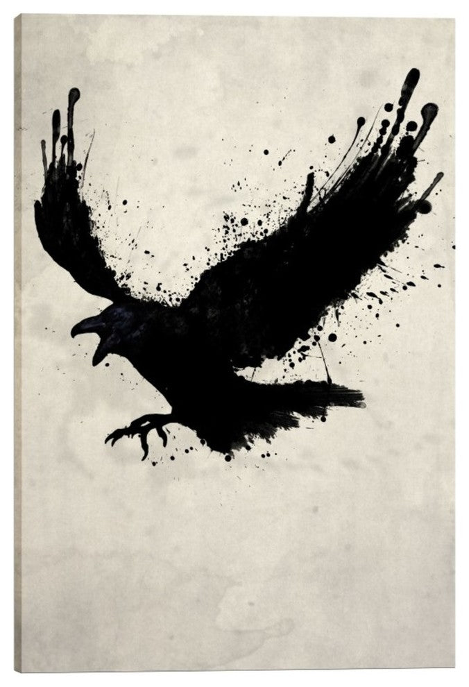 Cortesi Home "Raven" by Nicklas Gustafsson, Giclee Canvas Wall Art, 28"x40"