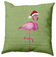 Snow Bird Decorative Throw Pillow, Green, 16"x16"