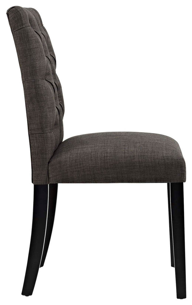 Duchess Dining Chair Fabric Set of 2 EEI-3474-BRN