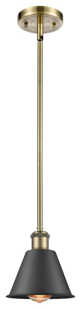 Innovations 516-1S-AB-M8-BK-LED 1-Light Mini Pendant, Antique Brass