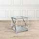 Ellen End Table, Steel and Glass