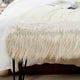 Mongolian Fur Ottoman, Oatmeal, 46"x16"x22"