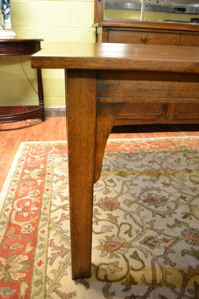 Arts and Crafts Style Mission Solid Oak 6' Dining Table