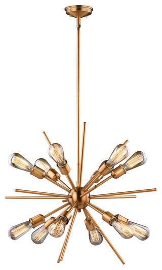 Estelle 12-Light Pendant, Natural Brass
