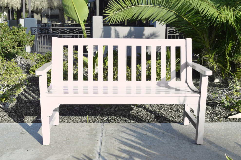 Charleston Bench in Glossy White