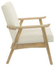 Weldon Chair in Klein Azure Fabric with Brushed Finished Frame, Linen