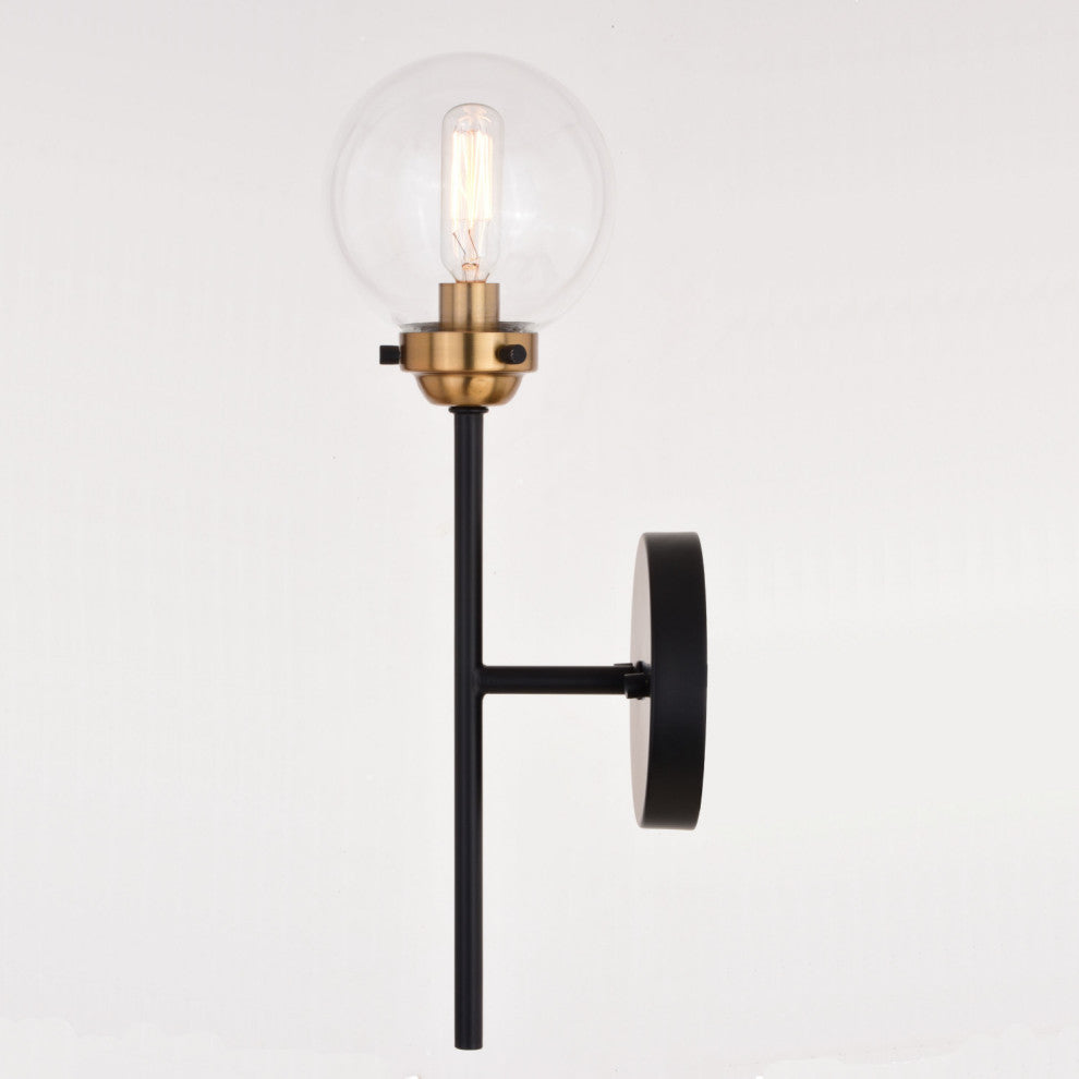 Orbit 1 Light Wall Light Oil Rubbed Bronze and Muted Brass