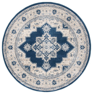 Safavieh Brentwood Bnt865N Rug, Navy/Creme, 6'7"x6'7" Round