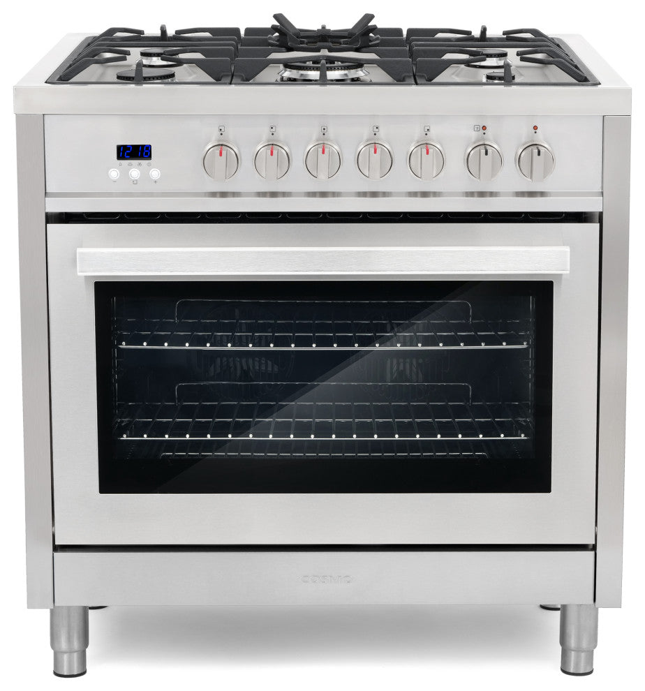 36 in. Stellar Collection 3.8 cu. ft. Dual Fuel Range, 5 Burner, Convection Oven