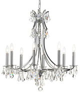 Crystorama 5938-CH-CL-MWP Cedar 8-Light Polished Chrome Chandelier