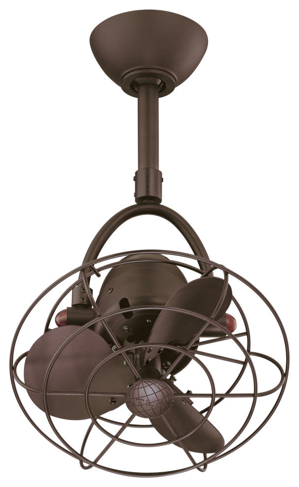 Diane Oscillating Directional Ceiling Fan, Textured Bronze