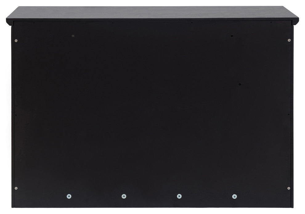 Sunjoy Black Hanging Storage Wall Shelf With Hooks