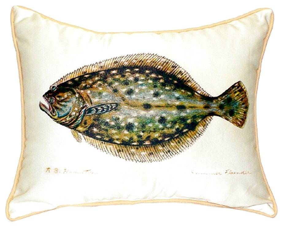 Flounder Small Pillow, 11"x14" - Set of Two