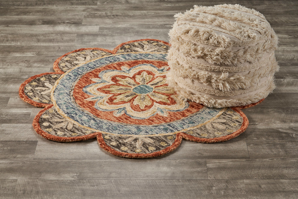 Autumn Petals Area Rug, 6' Round