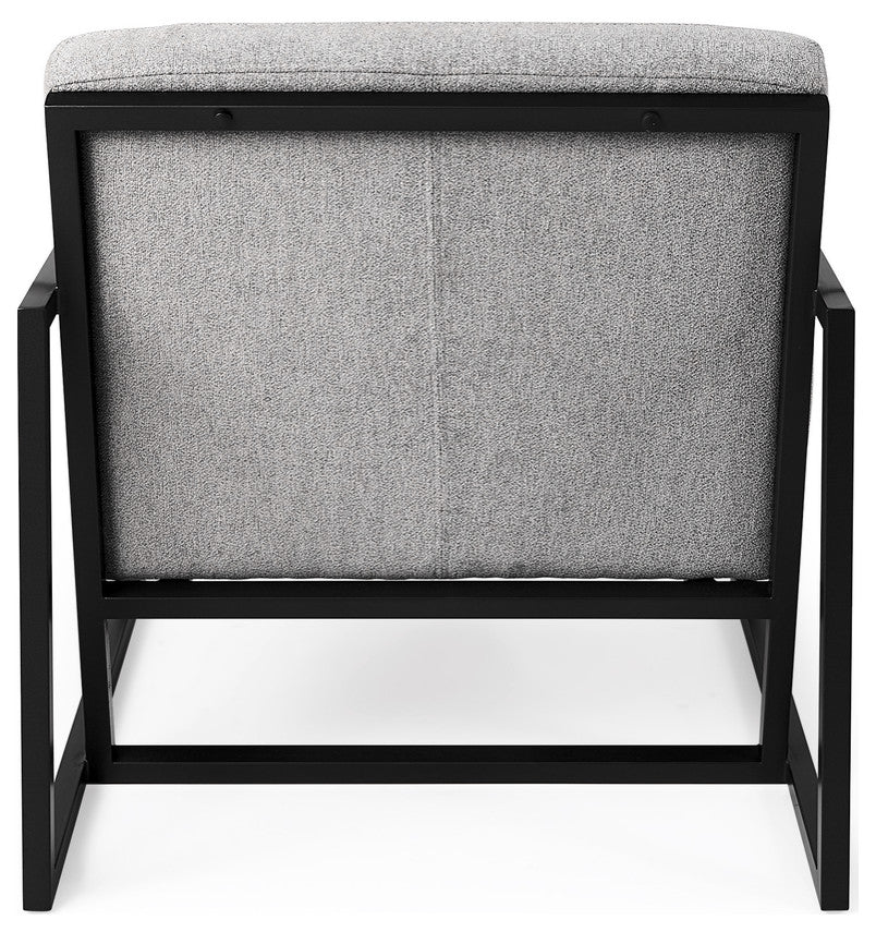 Geo Modern Gray And Black Accent Or Side Chair