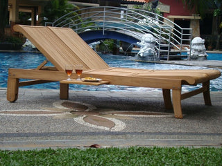 Teak Outdoor Giva Double Chaise Lounger