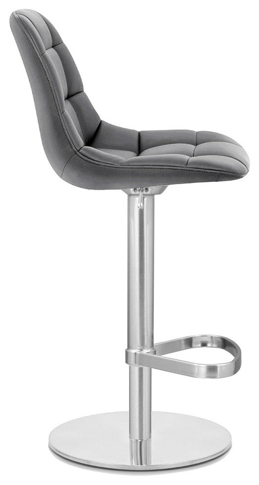 Rochelle Bar Stool - Round Flat Base, Slate