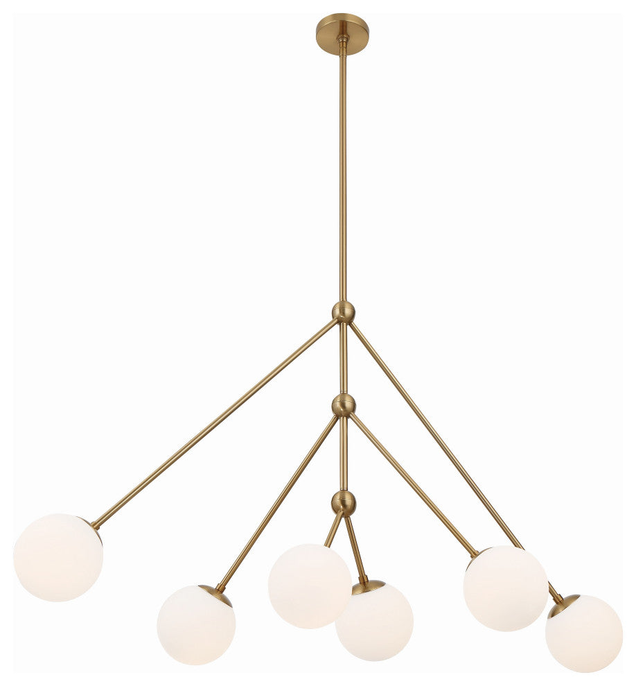 Omni 6-Light Aged Brass Chandelier