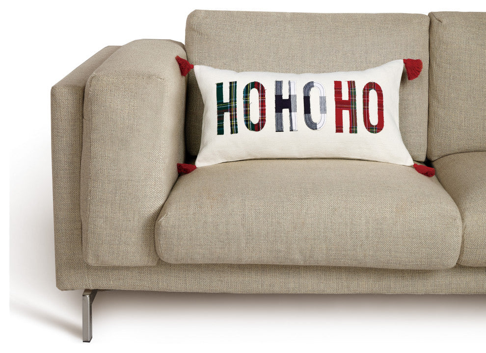 Ho Ho Ho Applique Pillow