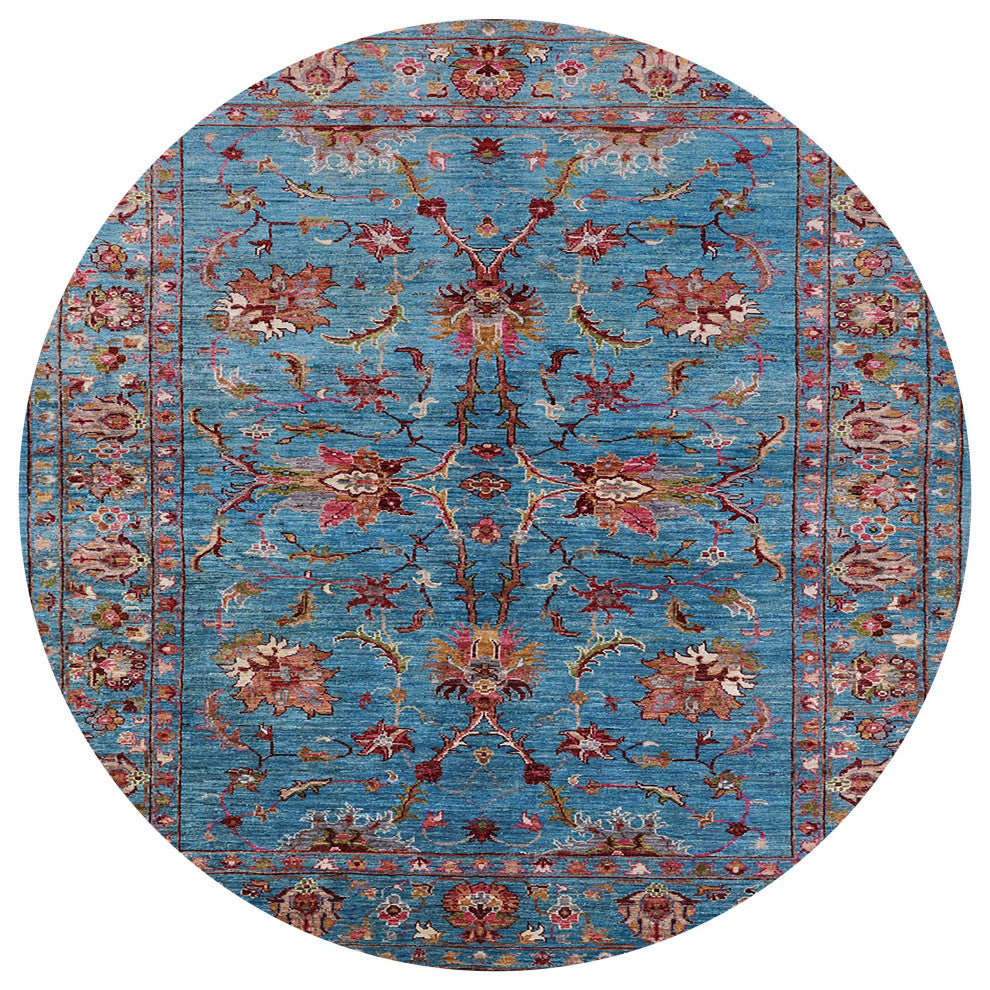 Ahgly Company Indoor Round Mid-Century Modern Area Rugs, 8' Round