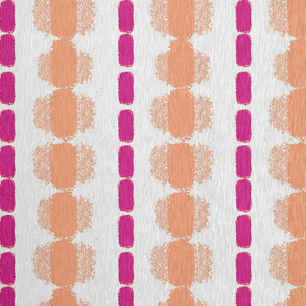Watercolor Stripe Spring Chenille Rug, Orange-Orchid, 5'x7'
