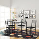 Dining Table With Chairs, 5-Piece Set, Black