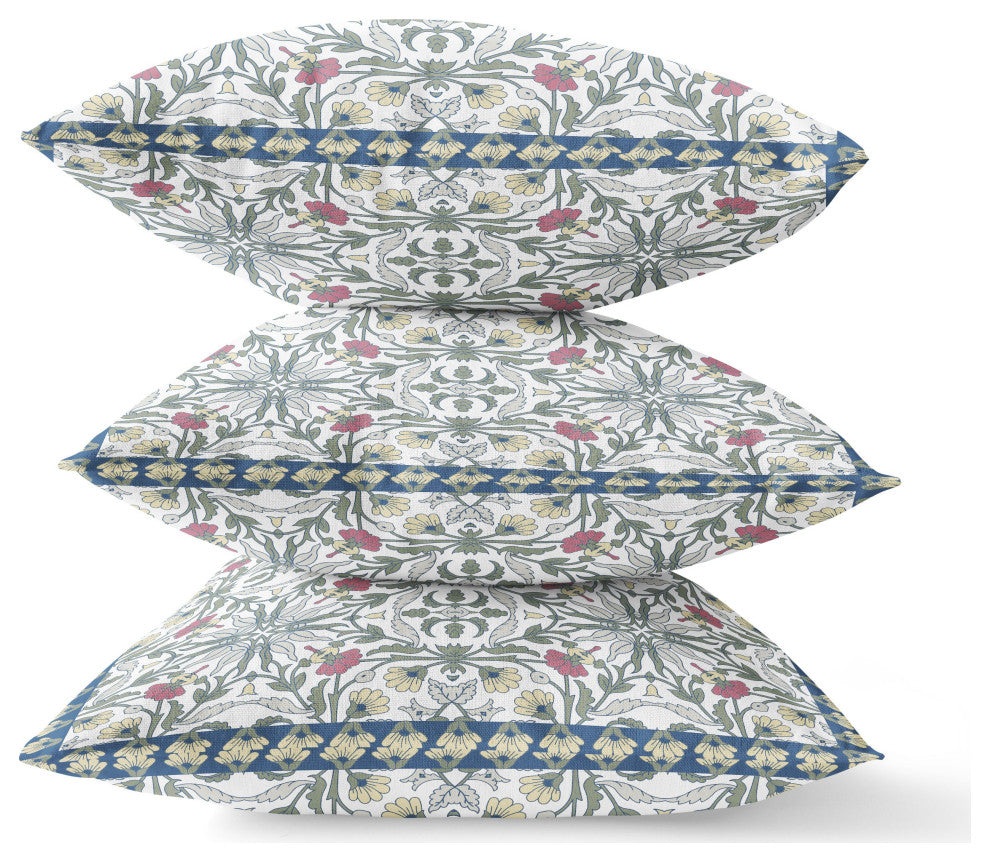 28 Pink Sage Paisley Indoor Outdoor Throw Pillow