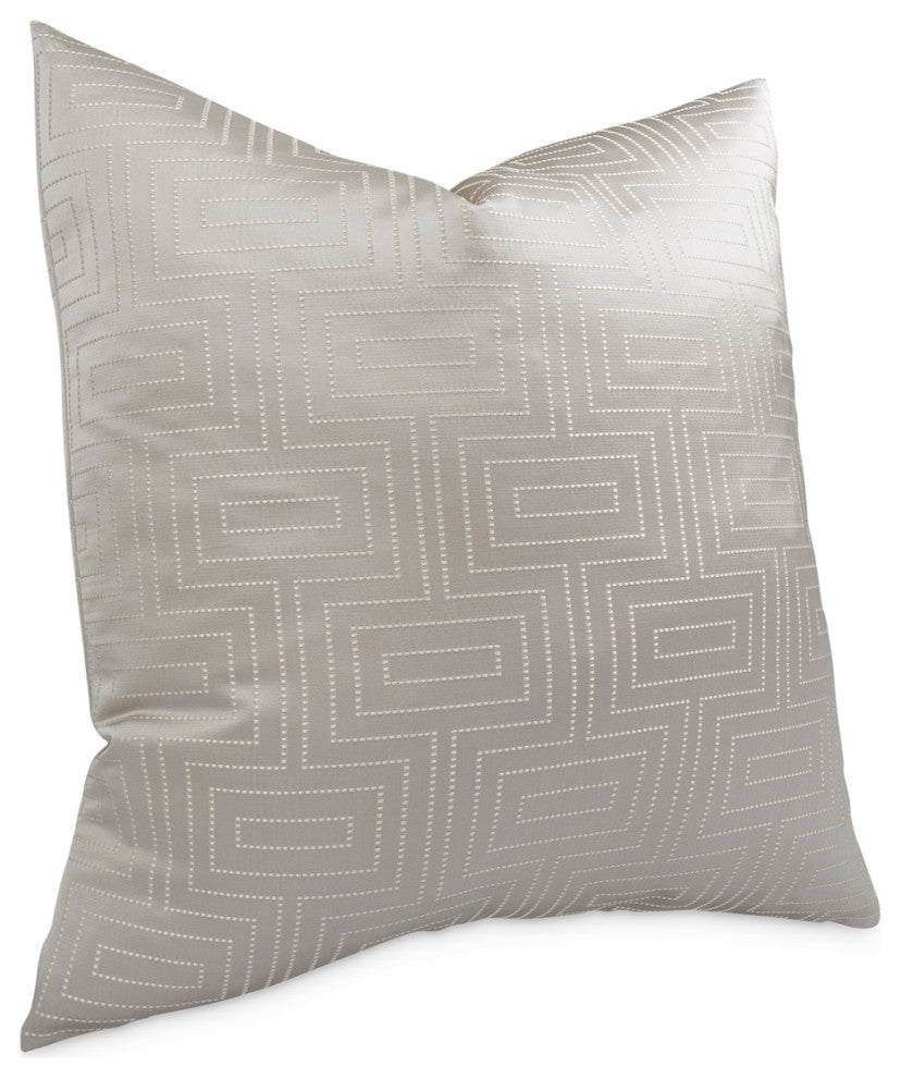 GLAMtastic Casey 19" Square Pillow, Set of 2, Silver