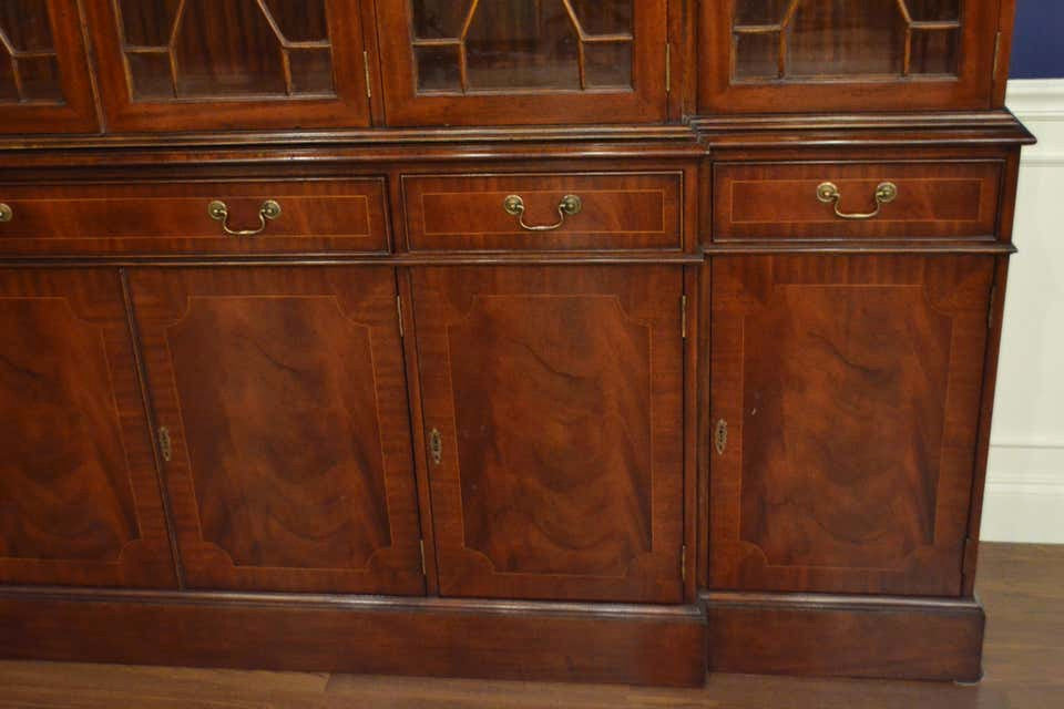 Large Six Door Breakfront China Cabinet by Leighton Hall