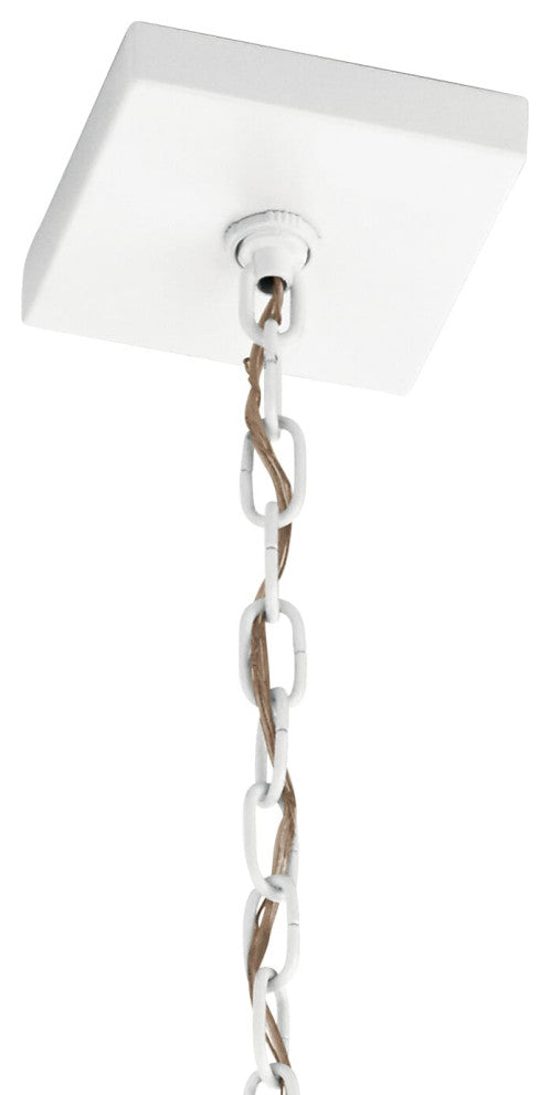 Kichler 52029WH Four Light Foyer Pendant, White Finish