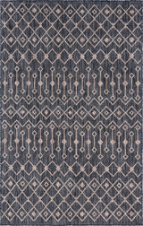 Rug Unique Loom Outdoor Trellis Charcoal Gray Rectangular 4' 0 x 6' 0