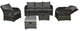 Rattan Patio Sofa Set Water Resistance Outdoor Chairs Set, Light Gray