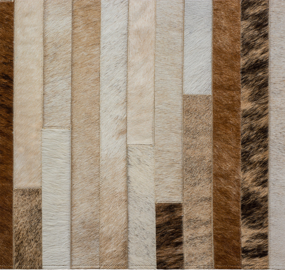 Cowhide Patchwork Rug, Poseidon, Morph, 12' X 15'