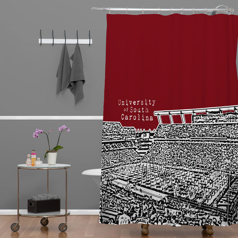 Deny Designs Bird Ave University of South Carolina Dark Red Shower Curtain