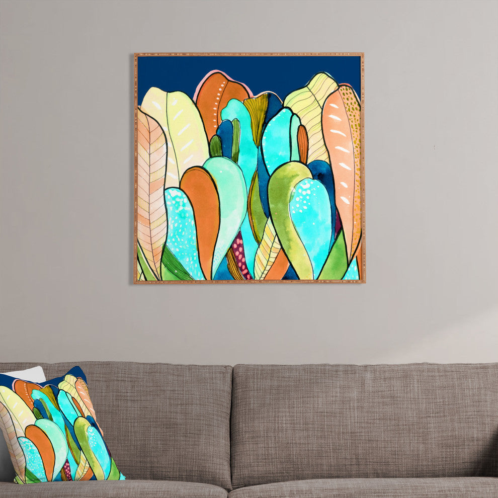 Deny Designs Cayenablanca Caribbean Seaweeds Framed Wall Art