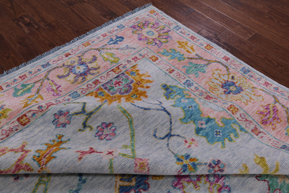 Turkish Oushak Handmade Wool Rug 9' 5" X 12' 0" - Q14809