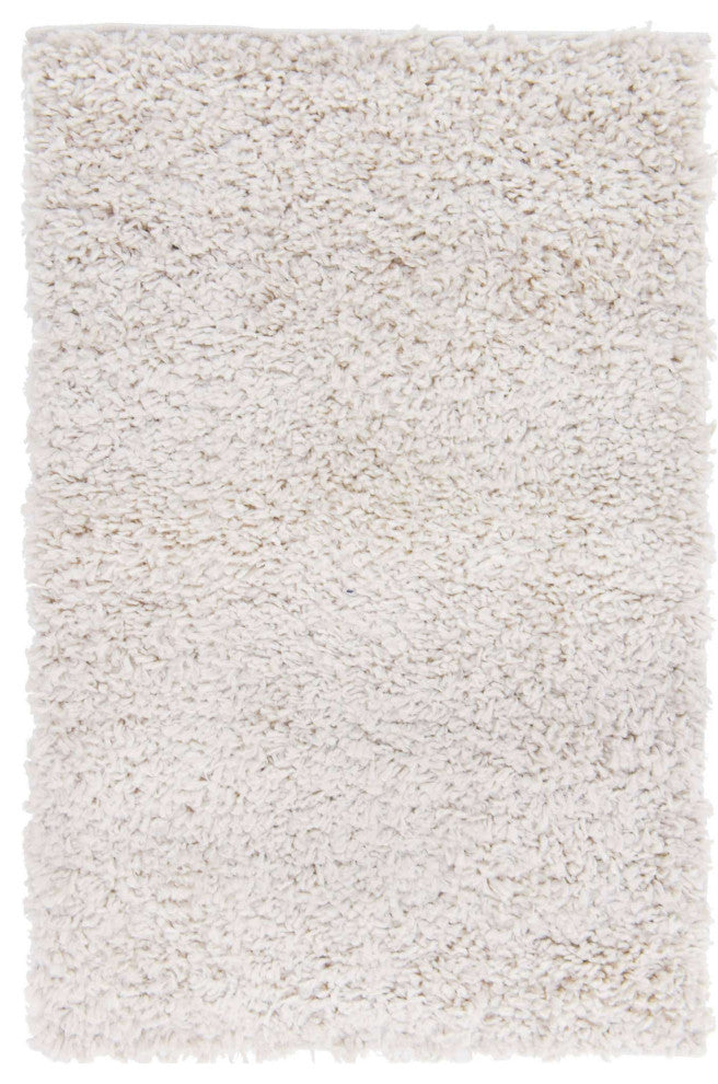 Unique Loom Ivory Davos Shag Area Rug, Linen, 2'2x3'0, Rectangular