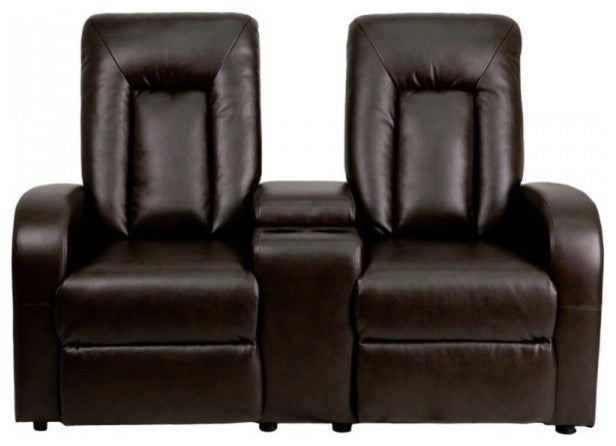 Flash Furniture Eclipse 2 Seat Brown Theater Seating - BT-70259-2-P-BRN-GG