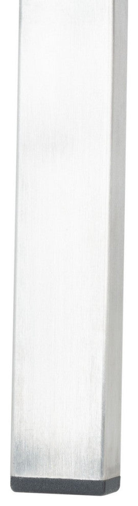 Safavieh Obito Swivel Counter Stool, White/Brushed Nickle