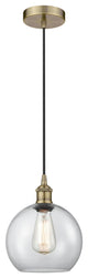 Innovations 616-1P-AB-G122-8 1-Light Mini Pendant, Antique Brass