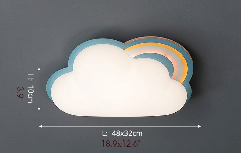 Lenzburg | Small Cloud LED Ceiling Light For Kids Room, Blue