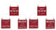 Holiday Sentiment Ornament, 6-Piece Set