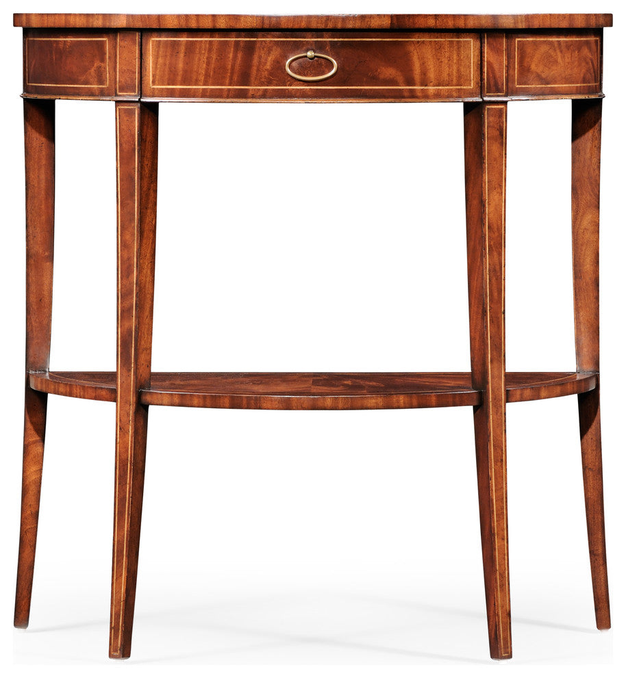 Boxwood Stringing Demilune Console