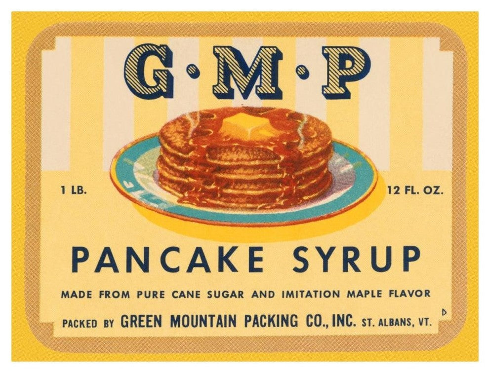 "G.M.P. Pancake Syrup" Digital Paper Print by Retrolabel, 46"x35"